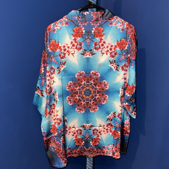 ASOS- NWOT Floral Button Down Shirt Size Large - Picture 4 of 13